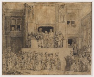 キリストは人々に示されました 作： Rembrandt van Rijn